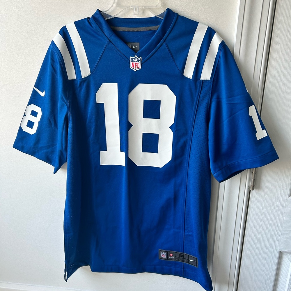 NFL Indianapolis Colts Peyton Manning Jersey Royal Blue White 18 men’s sz Medium